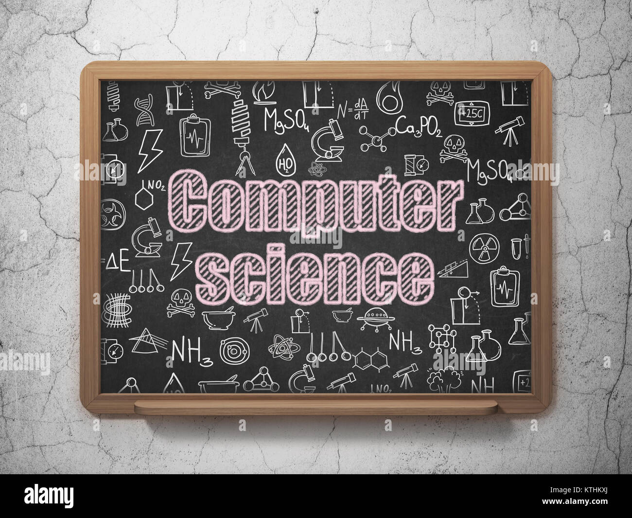 Science concept: Computer Science on School board background Stock ...