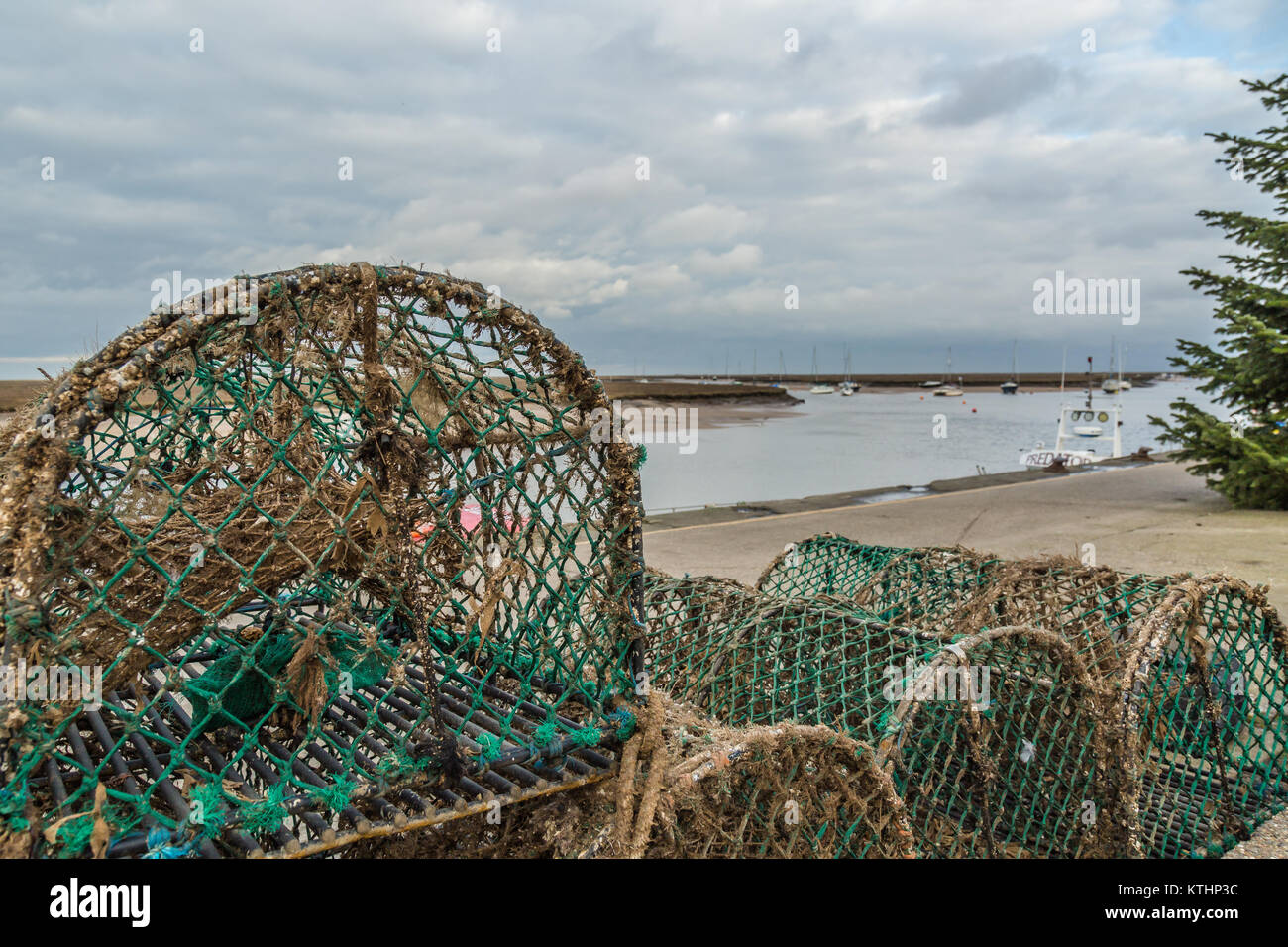 Crab Pots on the quayside at WellsnexttheSea,Norfolk Stock Photo Alamy