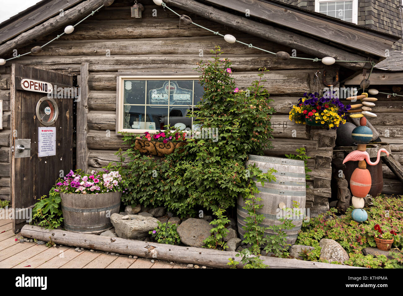 Famous Salty Dawg Saloon In The Original Log Cabin Built In 1897
