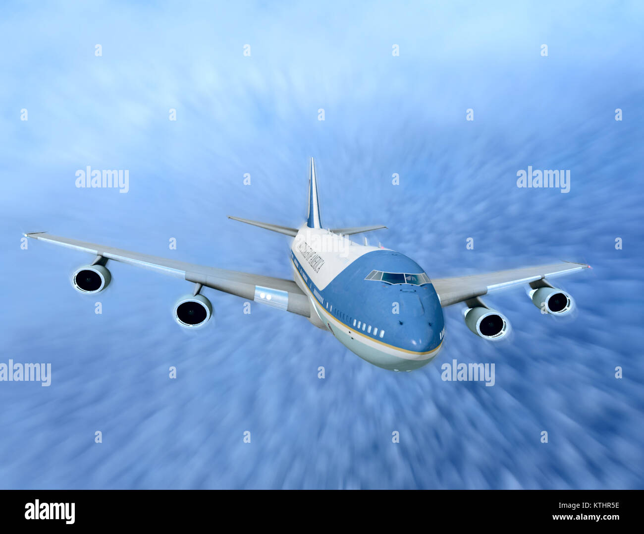 Airplane flying in the sky against cloudy sky background Stock Photo ...