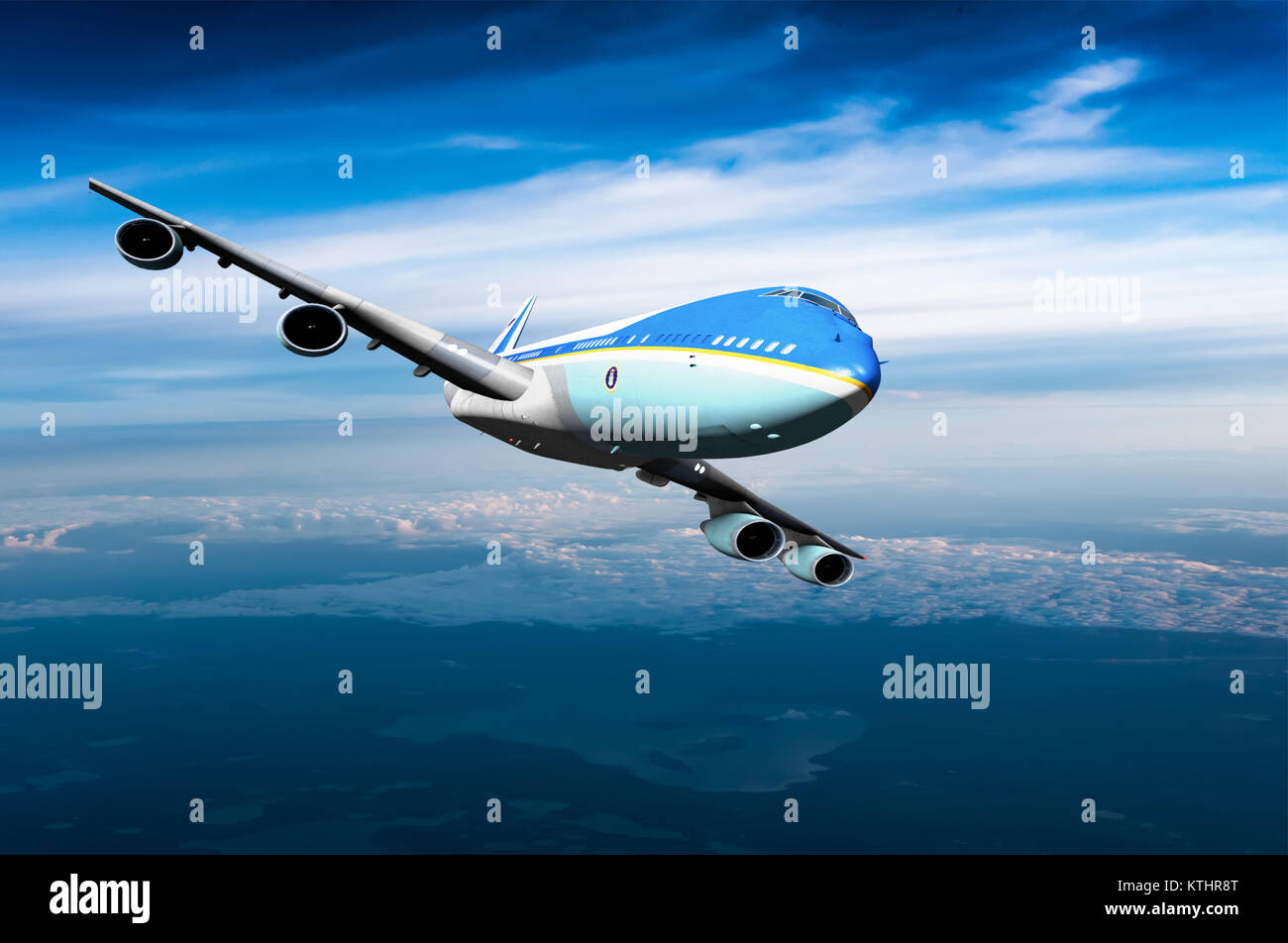 Airplane flying in the sky against cloudy sky background Stock Photo ...