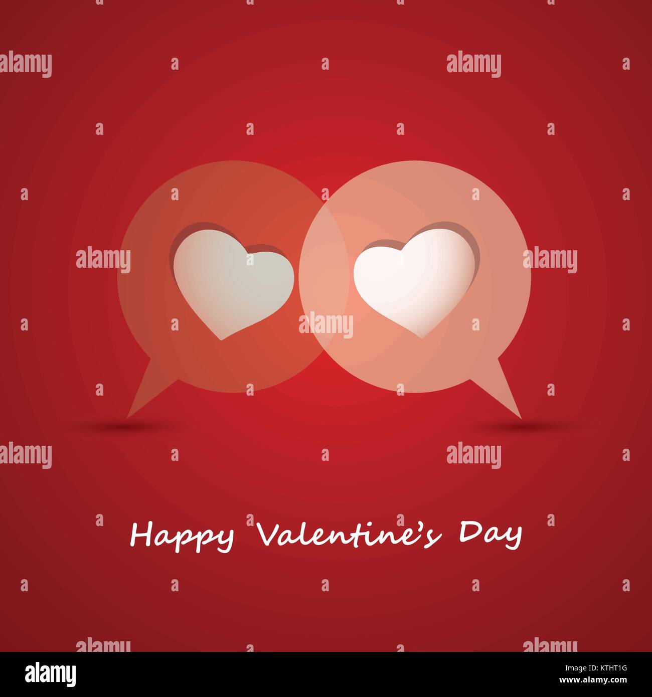 Two Lovely Hearts in Red Background - Valentines Day Background Vector ...