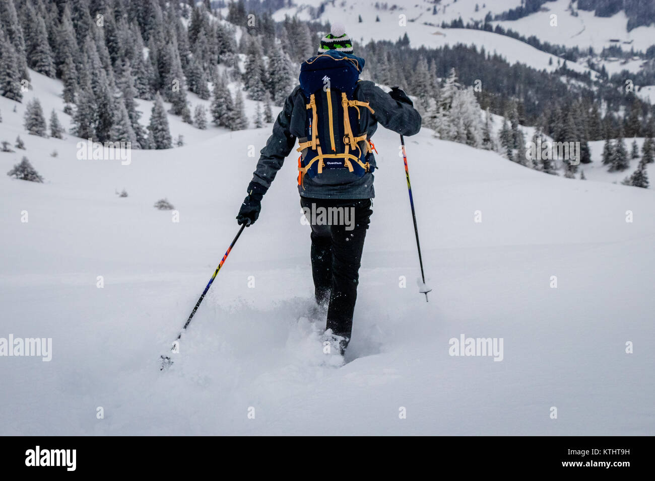 A snowshoe is footwear for walking over snow. Snowshoes work by