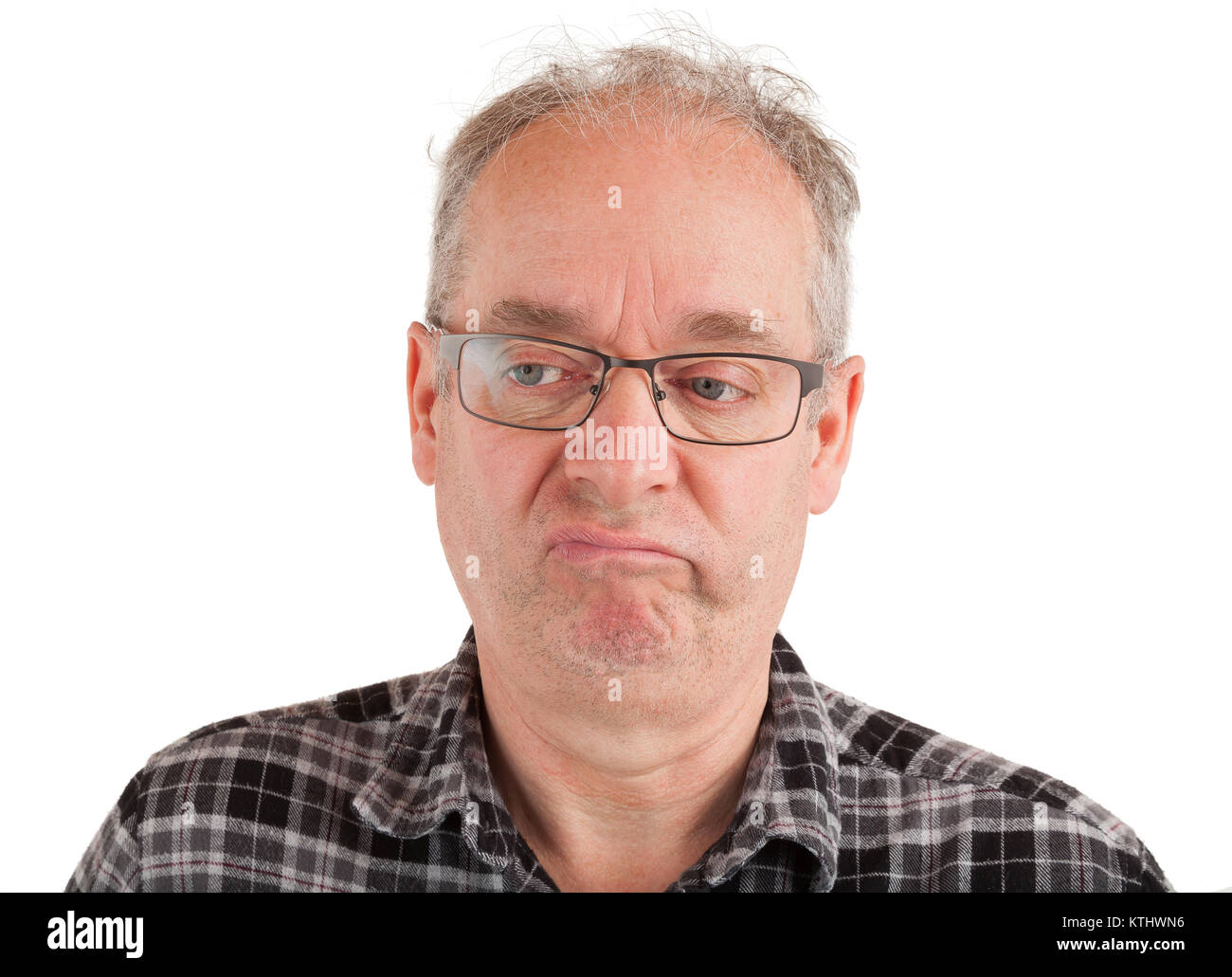 Man is displeased about something Stock Photo