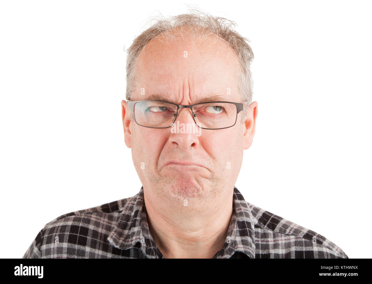 Man thinking about something serious. Stock Photo