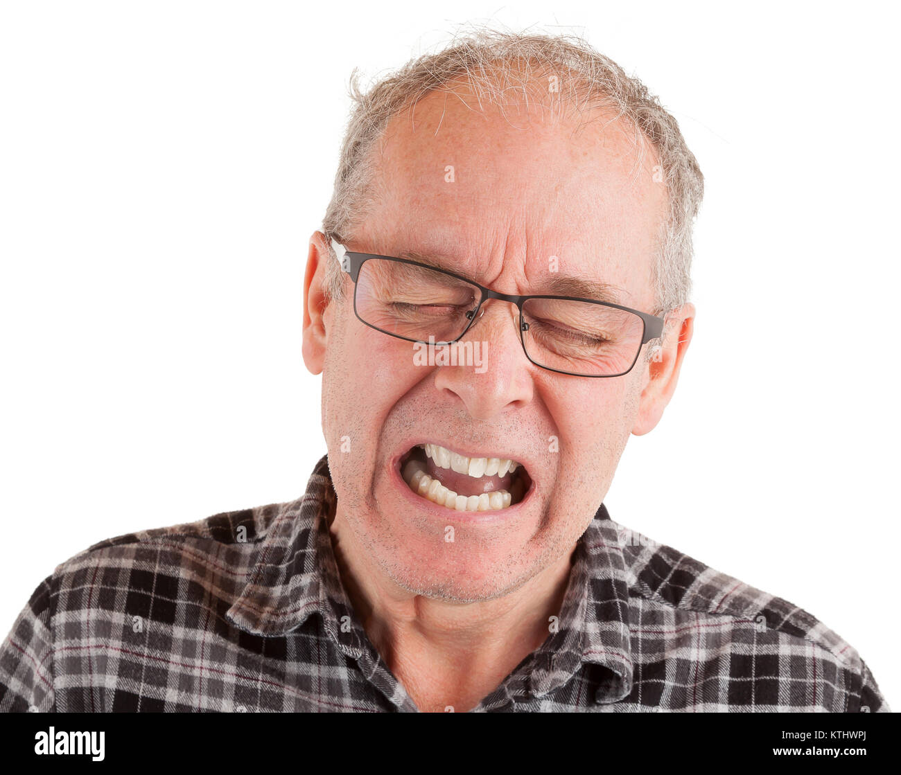 Man expressing pain Stock Photo