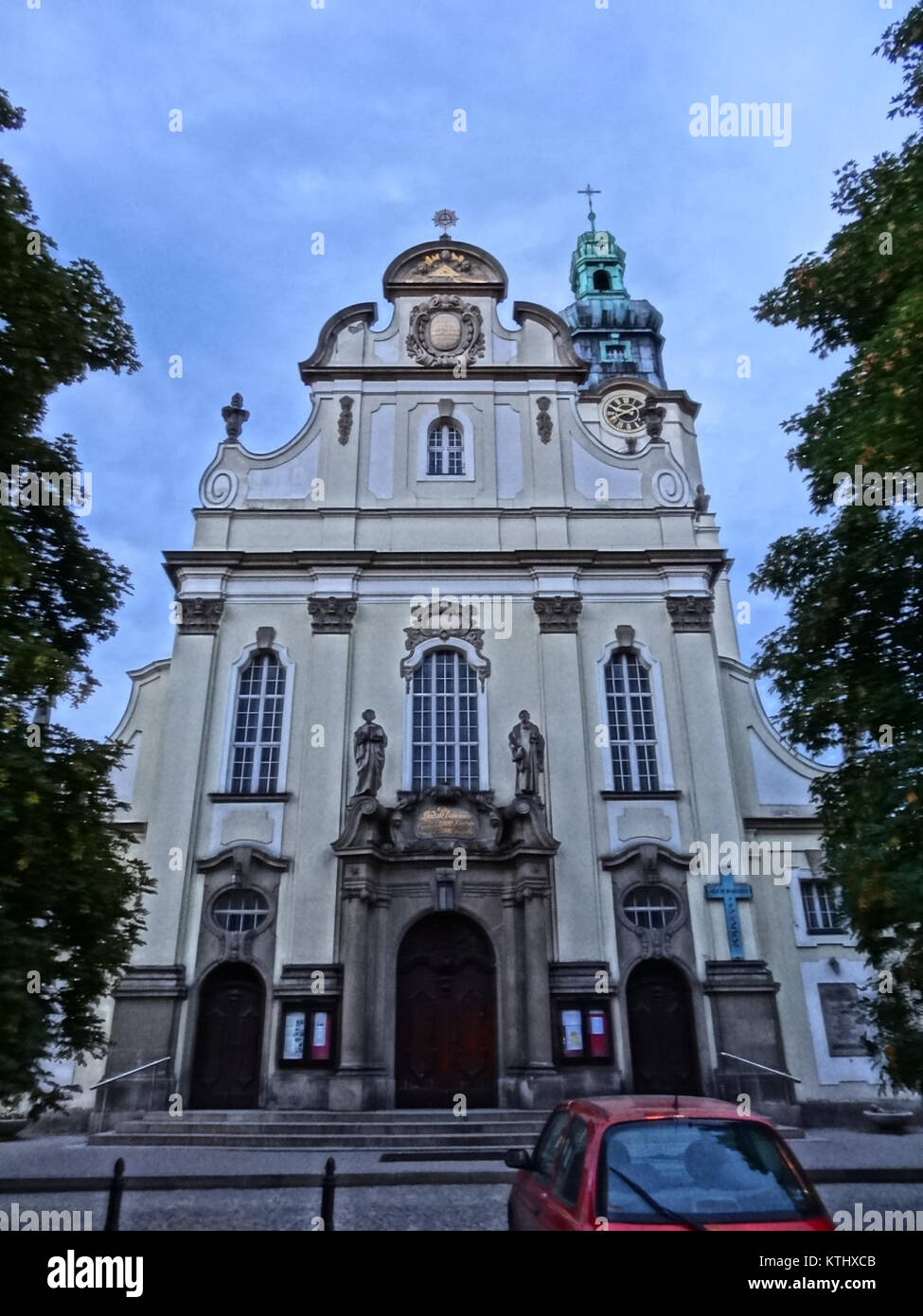 The image showcases a night view of a building in a city, likely taken ...