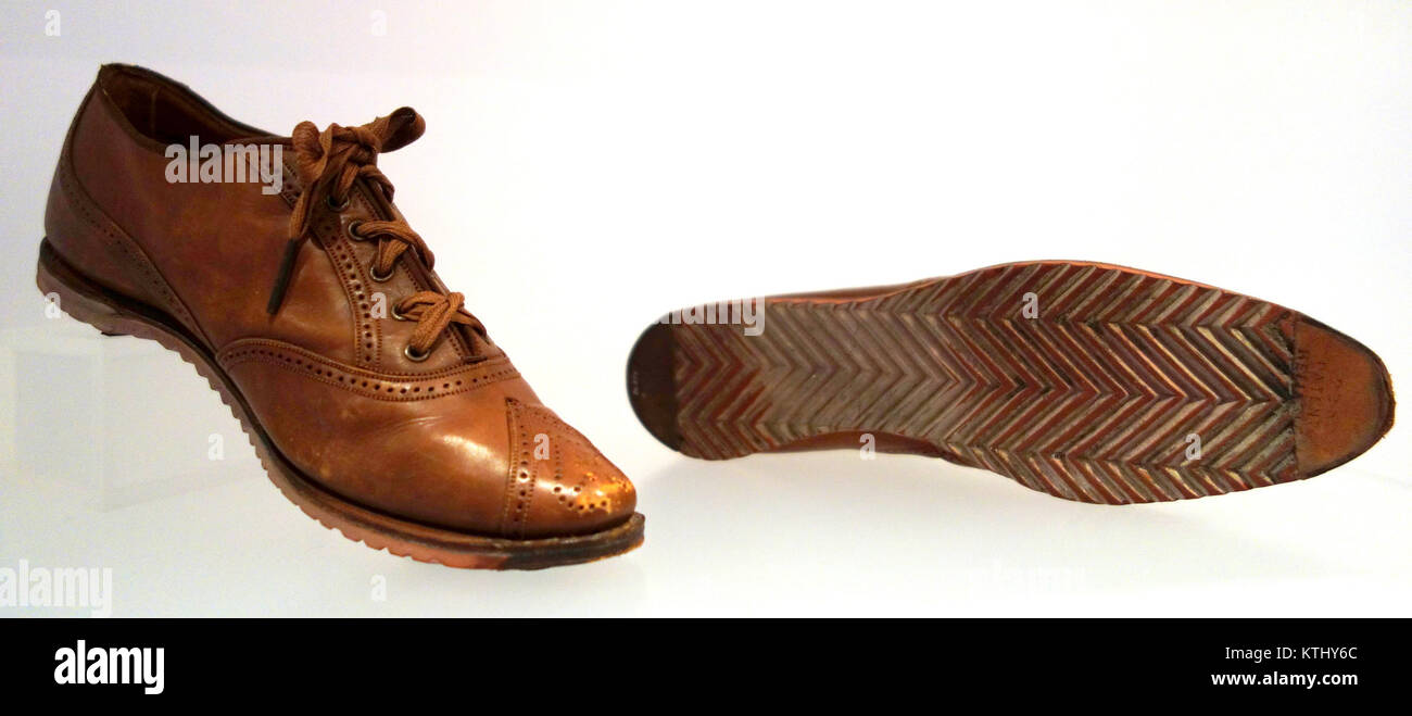 Athletic shoes, women's, 1890 1900, Italy   Bata Shoe Museum   DSC00738 Stock Photo