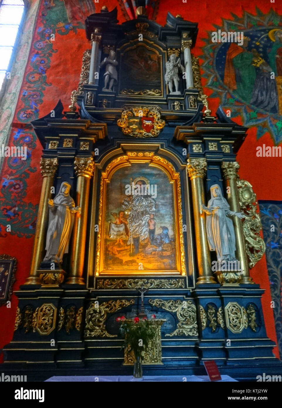 This image depicts the altar of the Cathedral of St. Rocha, showcasing ...