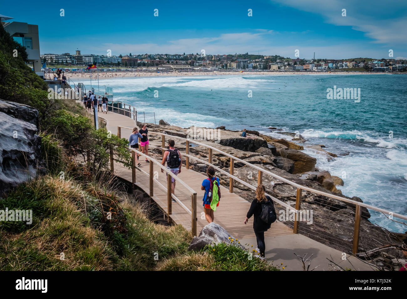 bondi to coogee costal walk in sydney Stock Photo