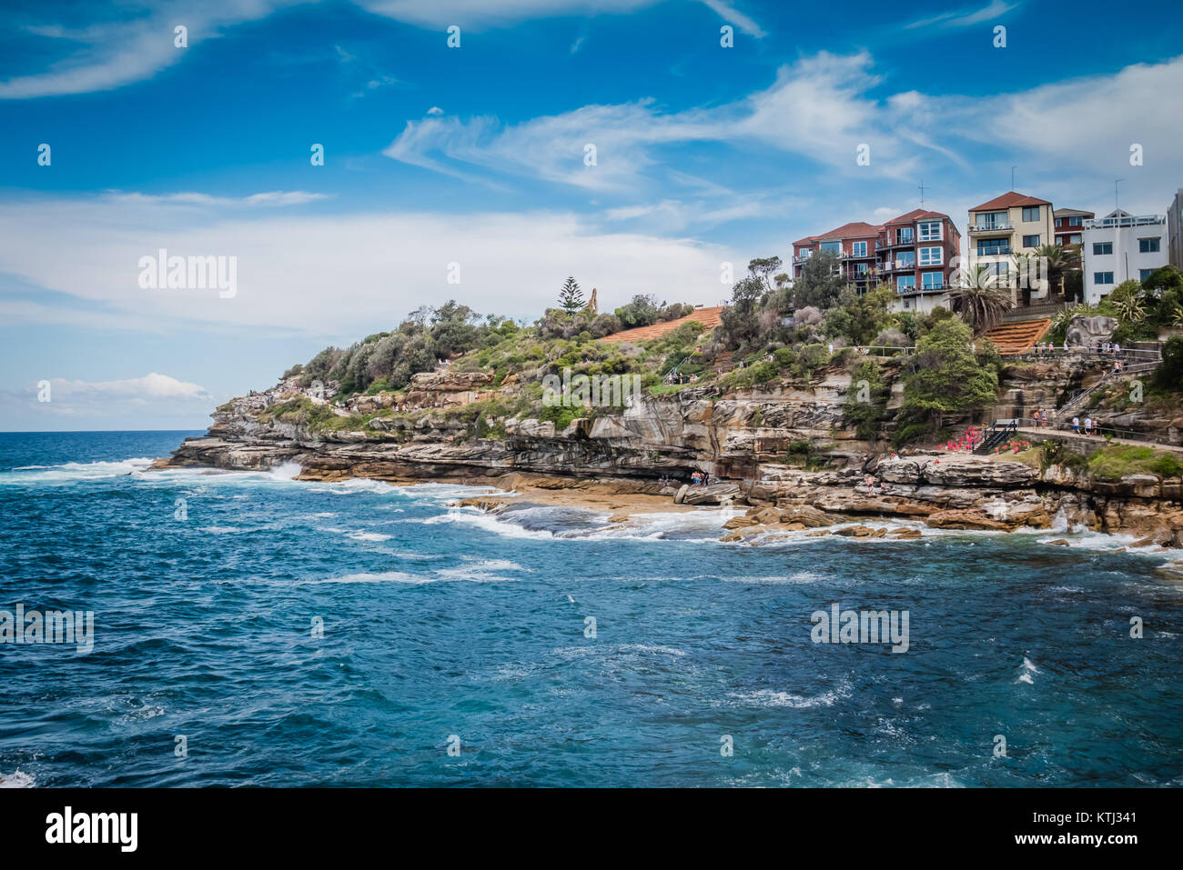 bondi to coogee costal walk in sydney Stock Photo