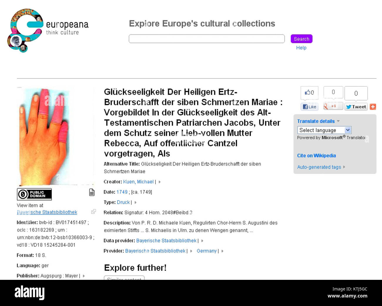 Europeana kuen Stock Photo