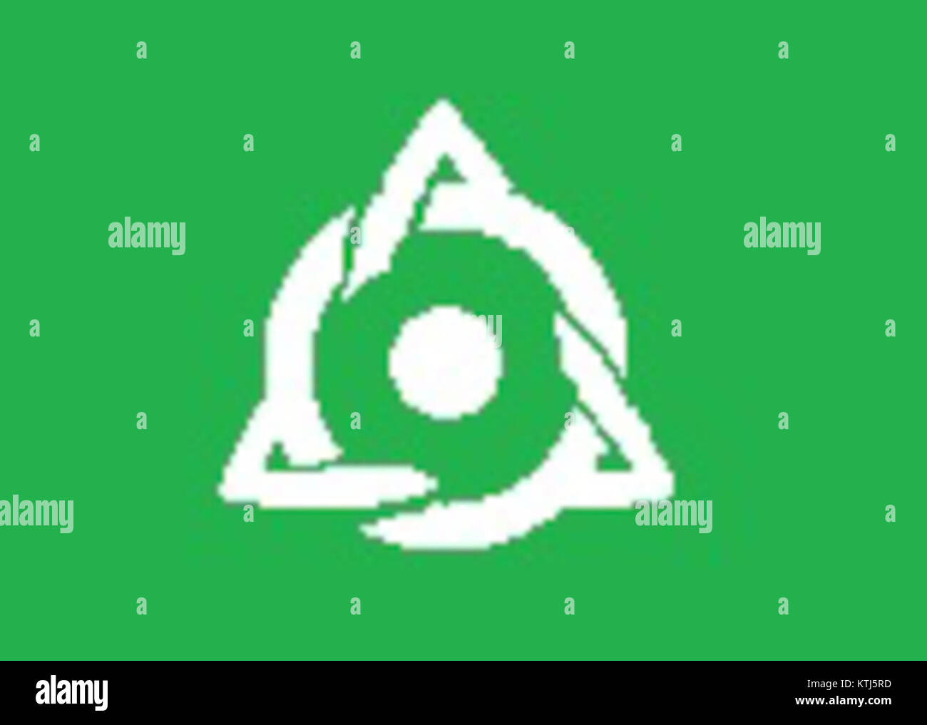 The flag of the former Asahi Chiba represents the historical identity of the city of Asahi, located in Chiba Prefecture, Japan. The flag likely reflects the municipality's symbolism and regional pride. Stock Photo