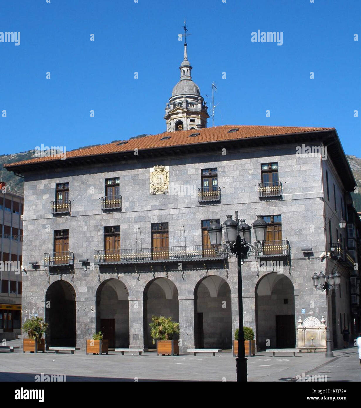 The Azkoitia Ayuntamiento, located in the Basque Country of Spain, is ...