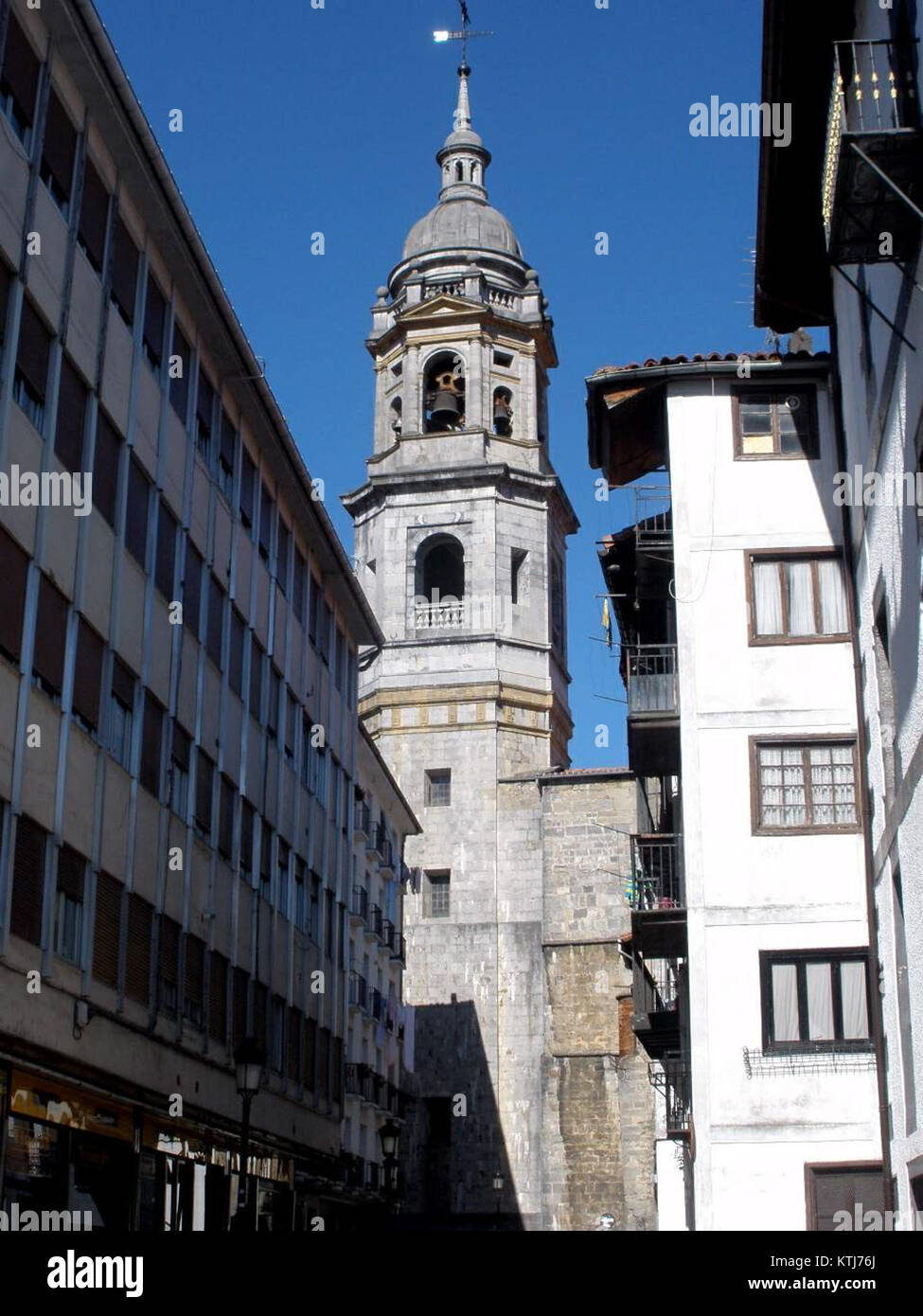 The Iglesia de Santa Maria la Real in Azkoitia, Spain, is a historic ...