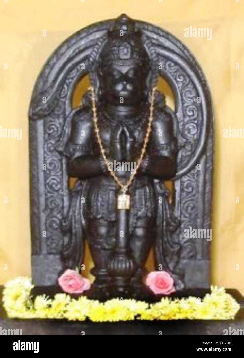 Bangaramakki Anjaneya is a religious site known for its association with the Anjaneya (Hanuman) deity, important in Hindu tradition and culture. Stock Photo