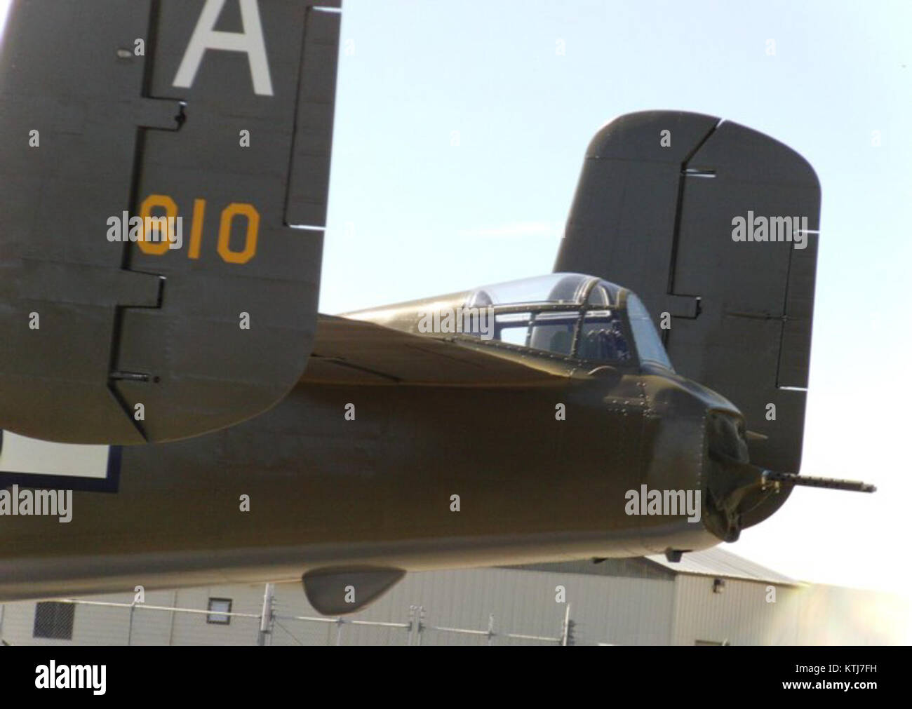 The B25g refers to a model of the B-25 Mitchell bomber, a significant aircraft used by the U.S. Army Air Forces during World War II. It was renowned for its versatility in bombing missions and tactical support. Stock Photo