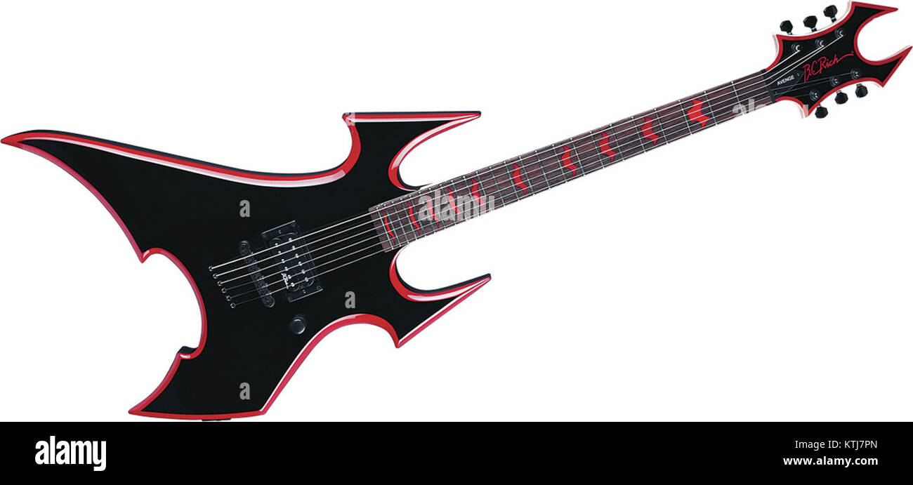 BC Rich is a well-known American guitar brand, famous for its unique and aggressive guitar designs. Known for its distinctive body shapes and powerful sound, BC Rich guitars are a staple in the rock and metal music genres. Stock Photo
