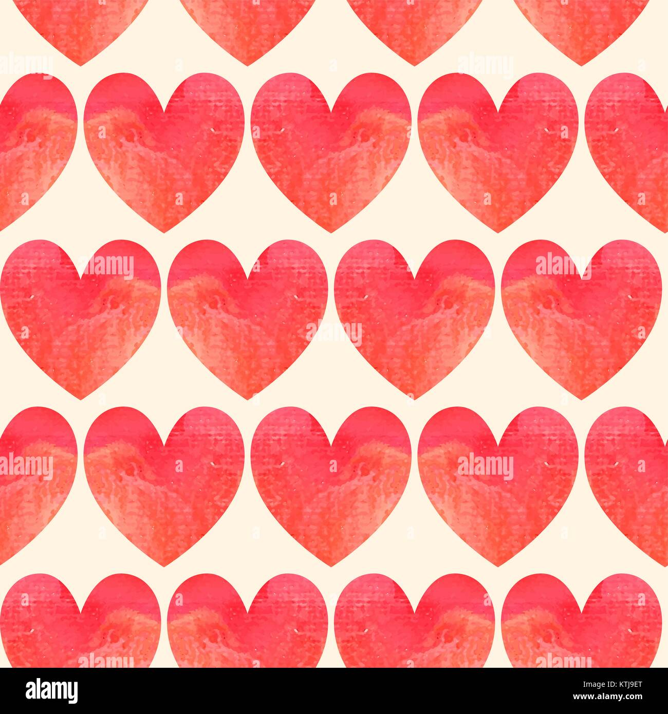 Watercolor hearts pattern Stock Vector Images - Alamy