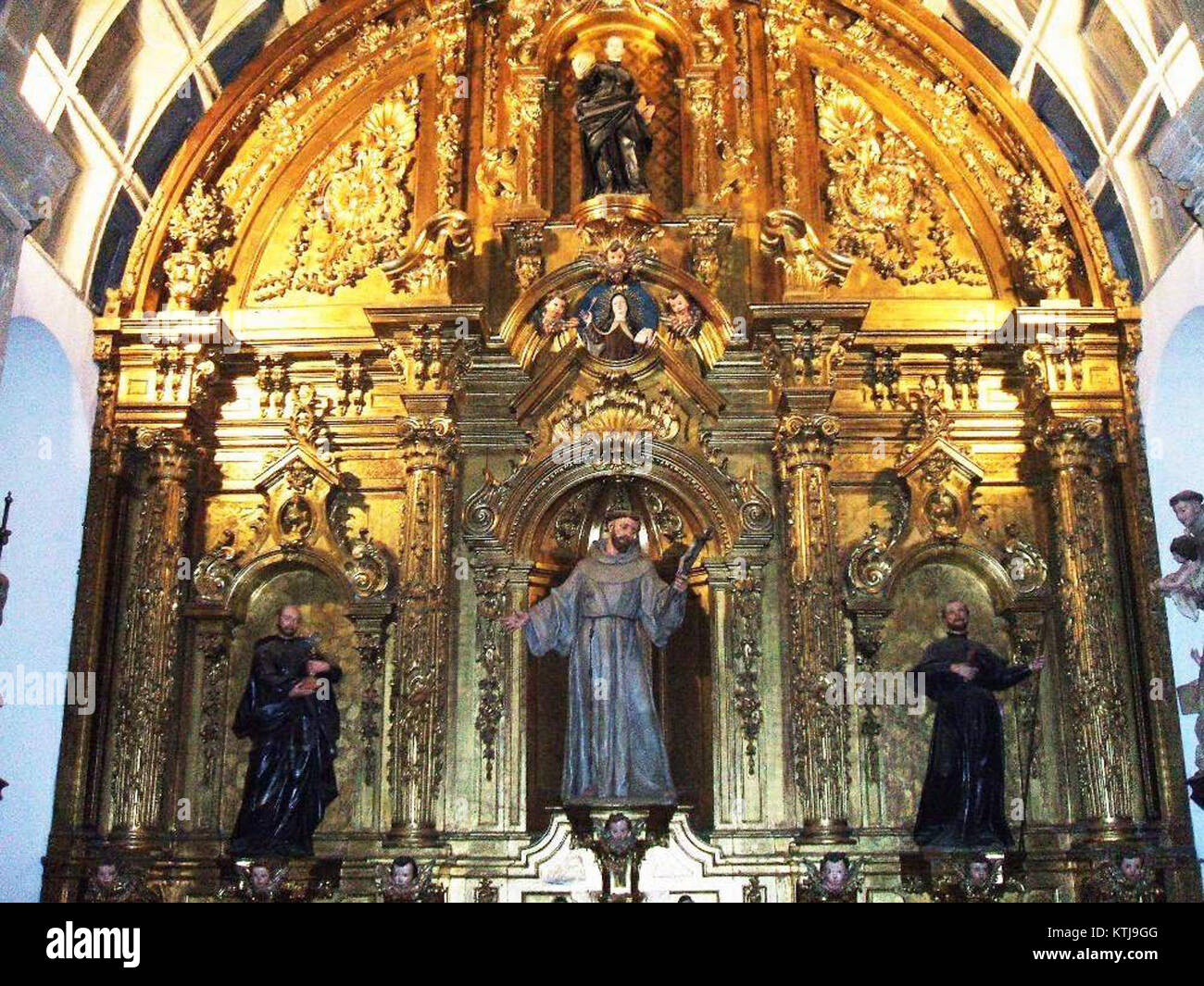 The Iglesia de Santa Maria la Real in Azkoitia, Spain, is a historical ...