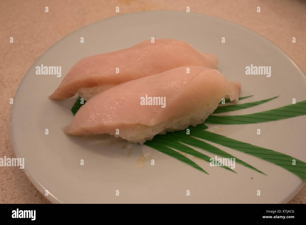 yellow fin tuna sushi Stock Photo