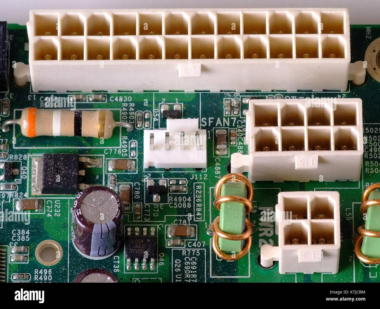 ATX Power connectors 24pin 8pin 4pin Motherboard Stock Photo Alamy