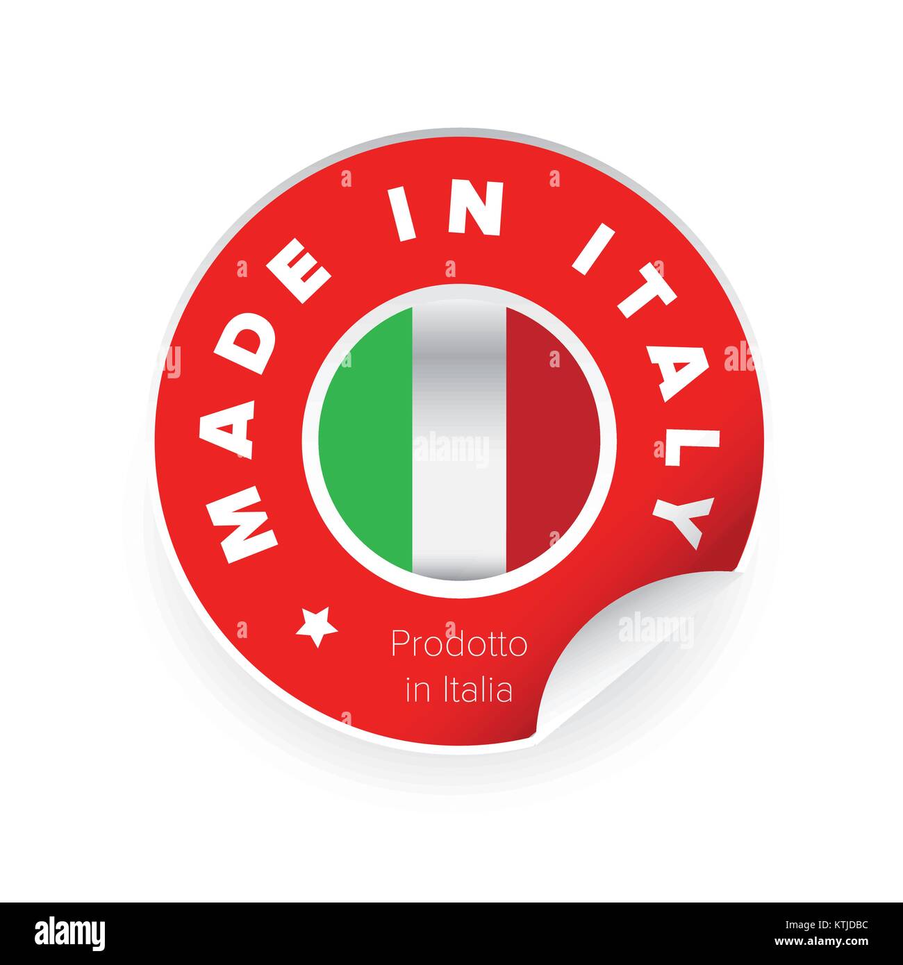 Made in Italy label tag sign Stock Vector
