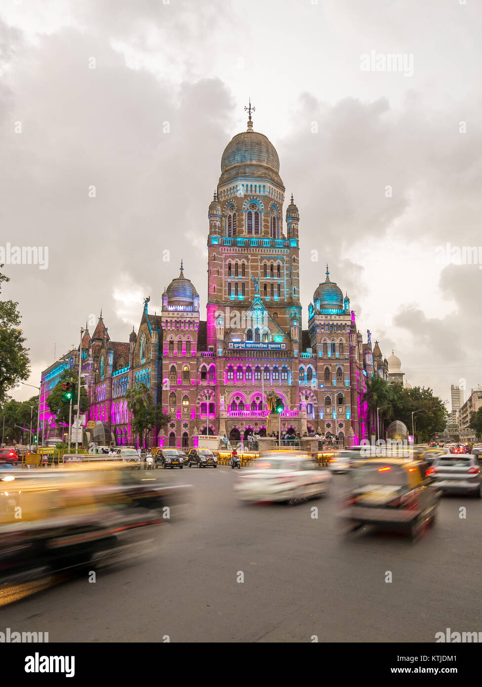 MUMBAI, INDIA - AUGUST 6, 2017 - BMC Municipal Building Litt Up To Mark ...