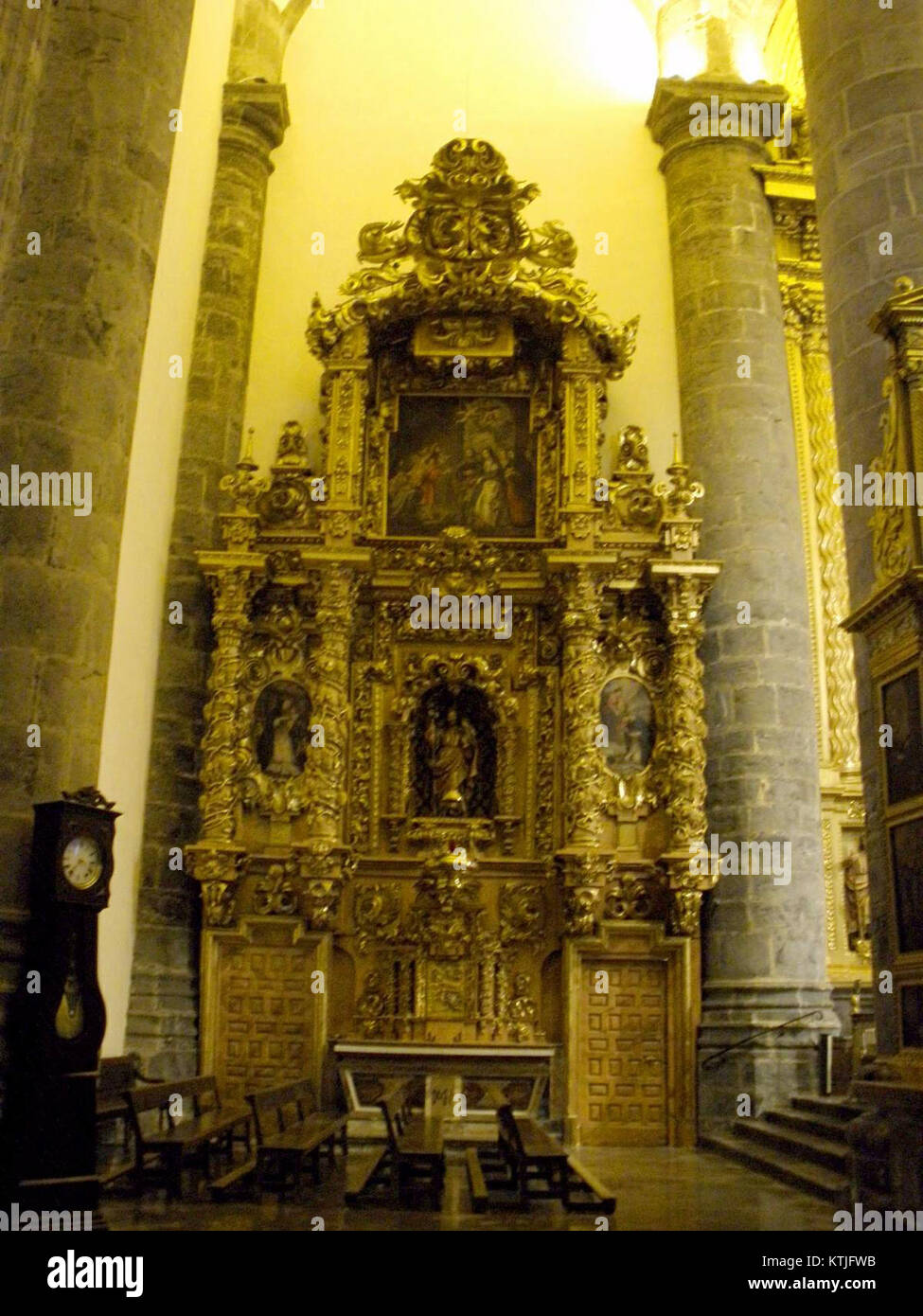 The Church of Santa Maria la Real in Azkoitia, Spain, is a historical ...