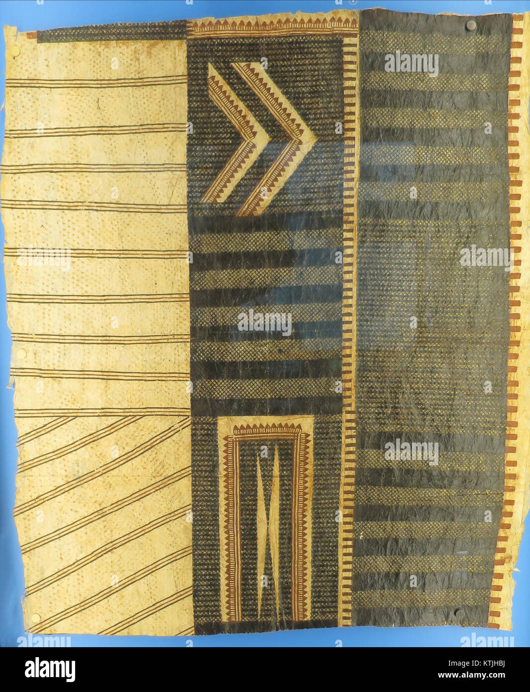 Barkcloth, (masi), Fiji, Bishop Museum, accession 1456.008.036 Stock Photo
