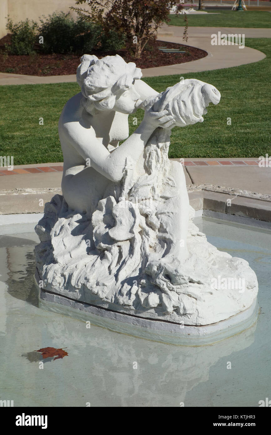 Atascadero City Hall Fountains   Atascadero, CA   DSC05374 Stock Photo