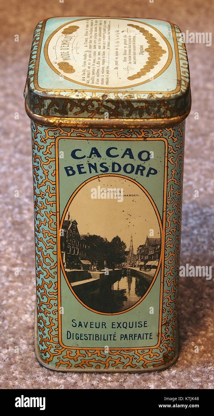 Bensdorp cacao hollandais blikje, foto 4, Caves Leeuwarden Stock Photo