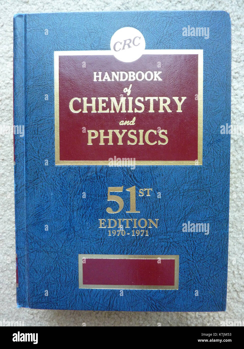 CRC Handbook of Chemistry and Physics 51st Stock Photo Alamy