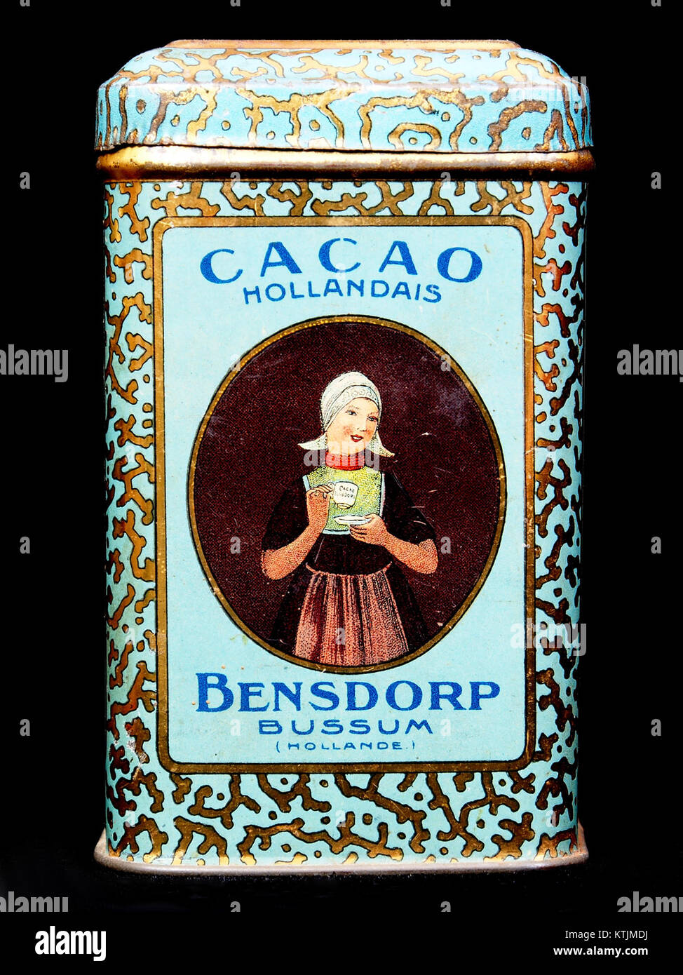 Bensdorp cacao blikje met afbeeldingen van Rotterdam, foto3 Stock Photo