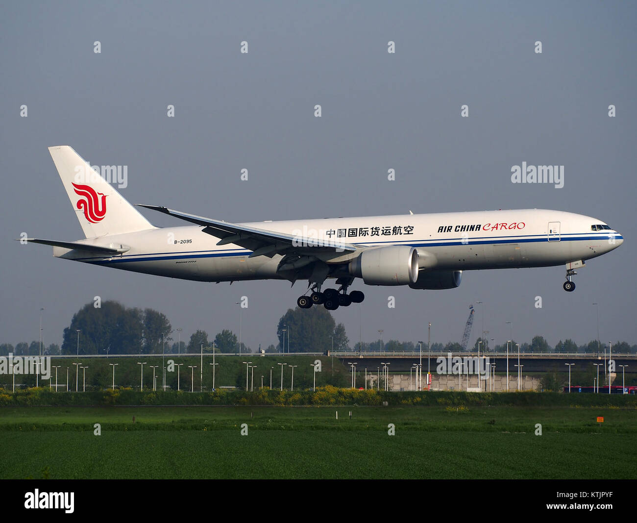B 2095 landing at Schiphol (AMS   EHAM), The Netherlands, pic4 Stock Photo