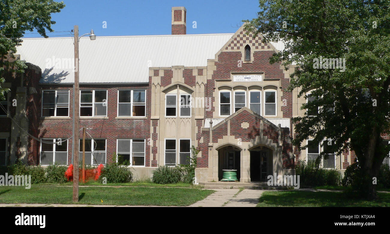 Belleville KS old high school S side 1 Stock Photo Alamy