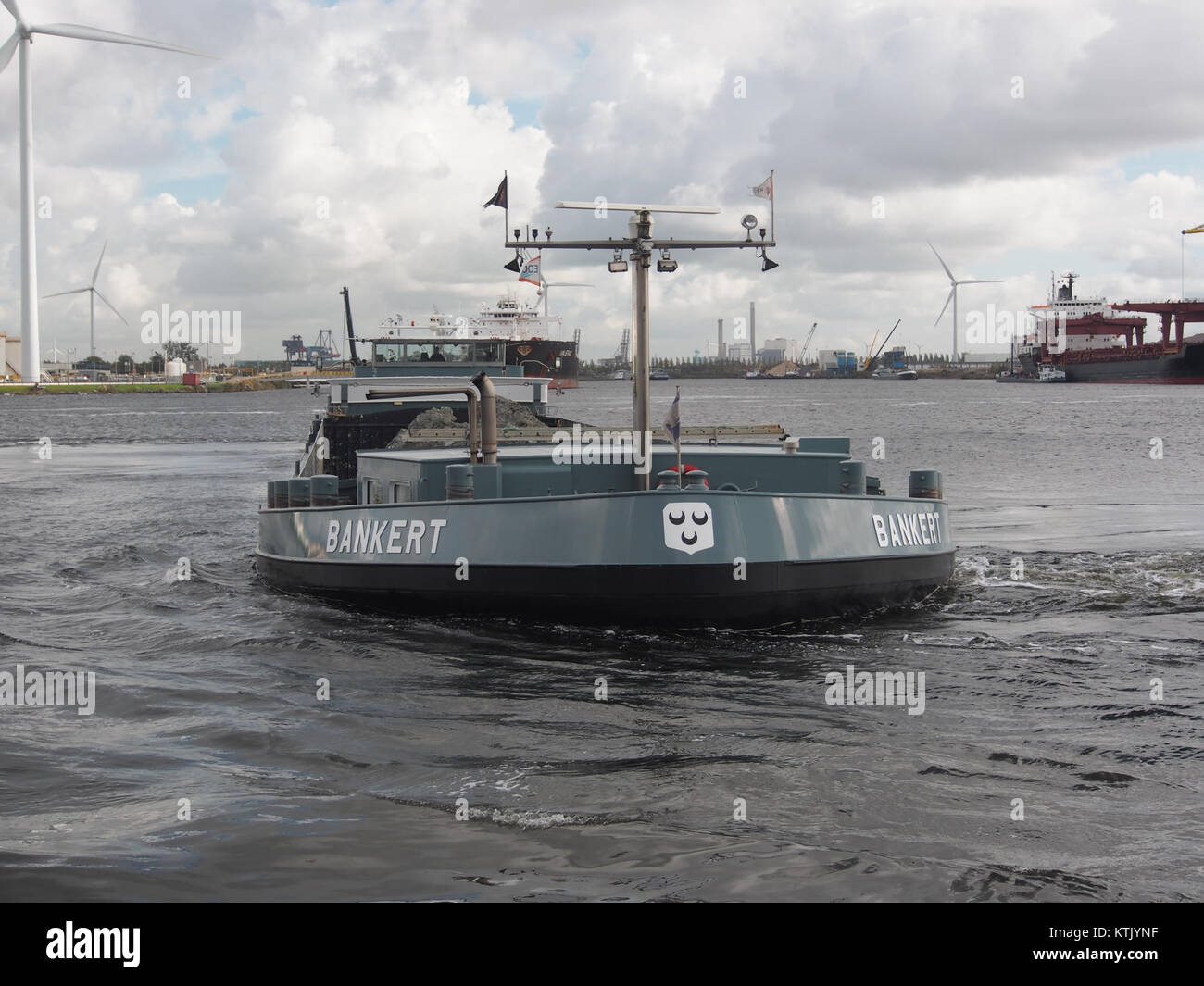 The image depicts the ship Bankert, ENI 02324108, docked at the ...