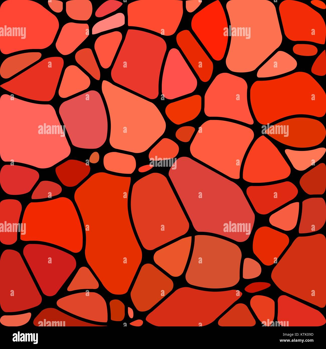 abstract vector stained-glass mosaic background - red circles Stock ...