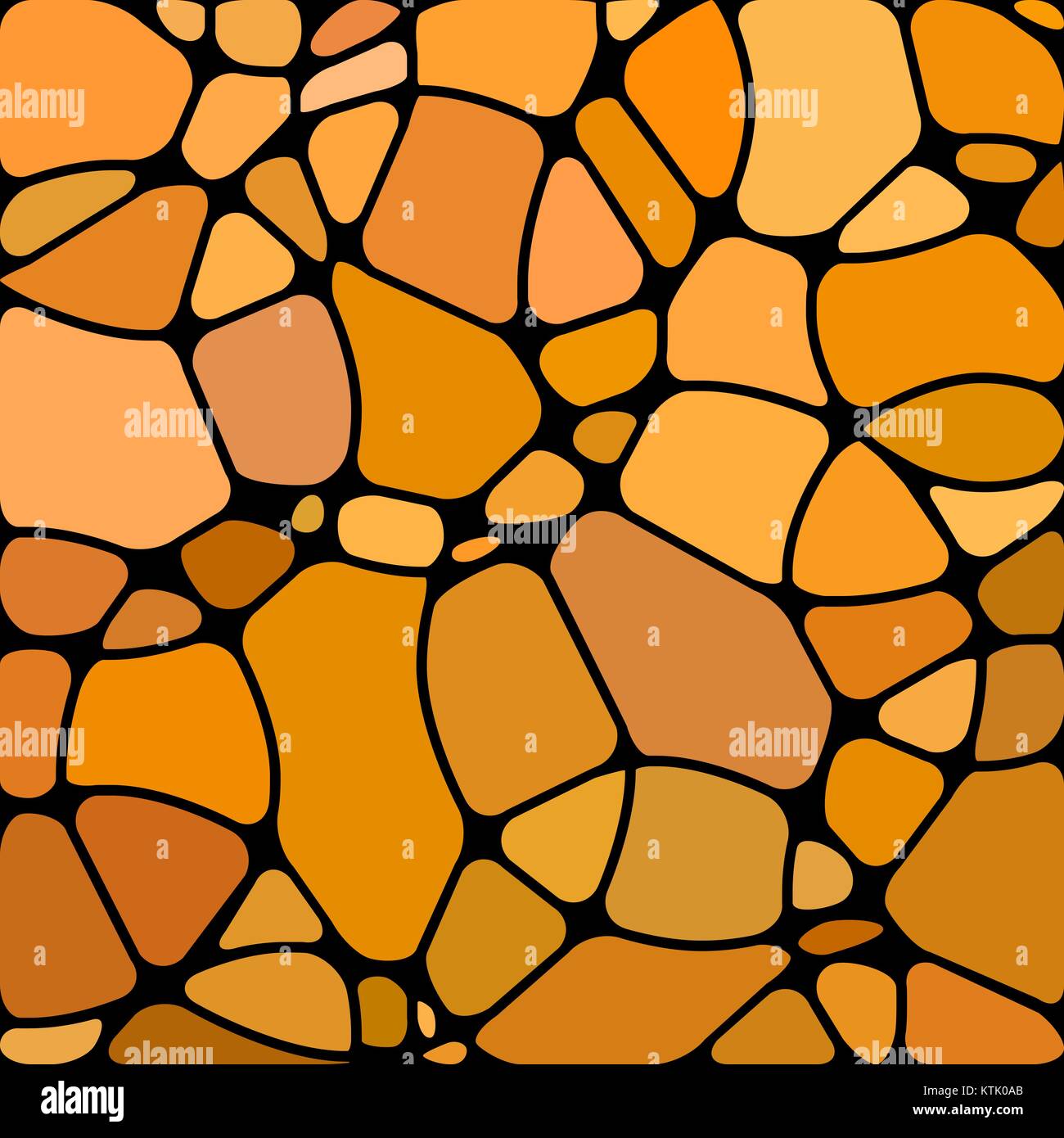 abstract vector stained-glass mosaic background - orange circles Stock ...