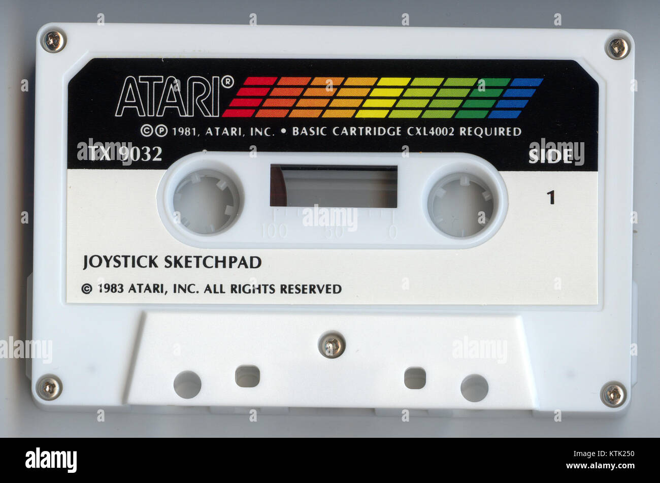 Atari Computer Program Cassette Joystick Sketchpad TX 9032 Stock Photo