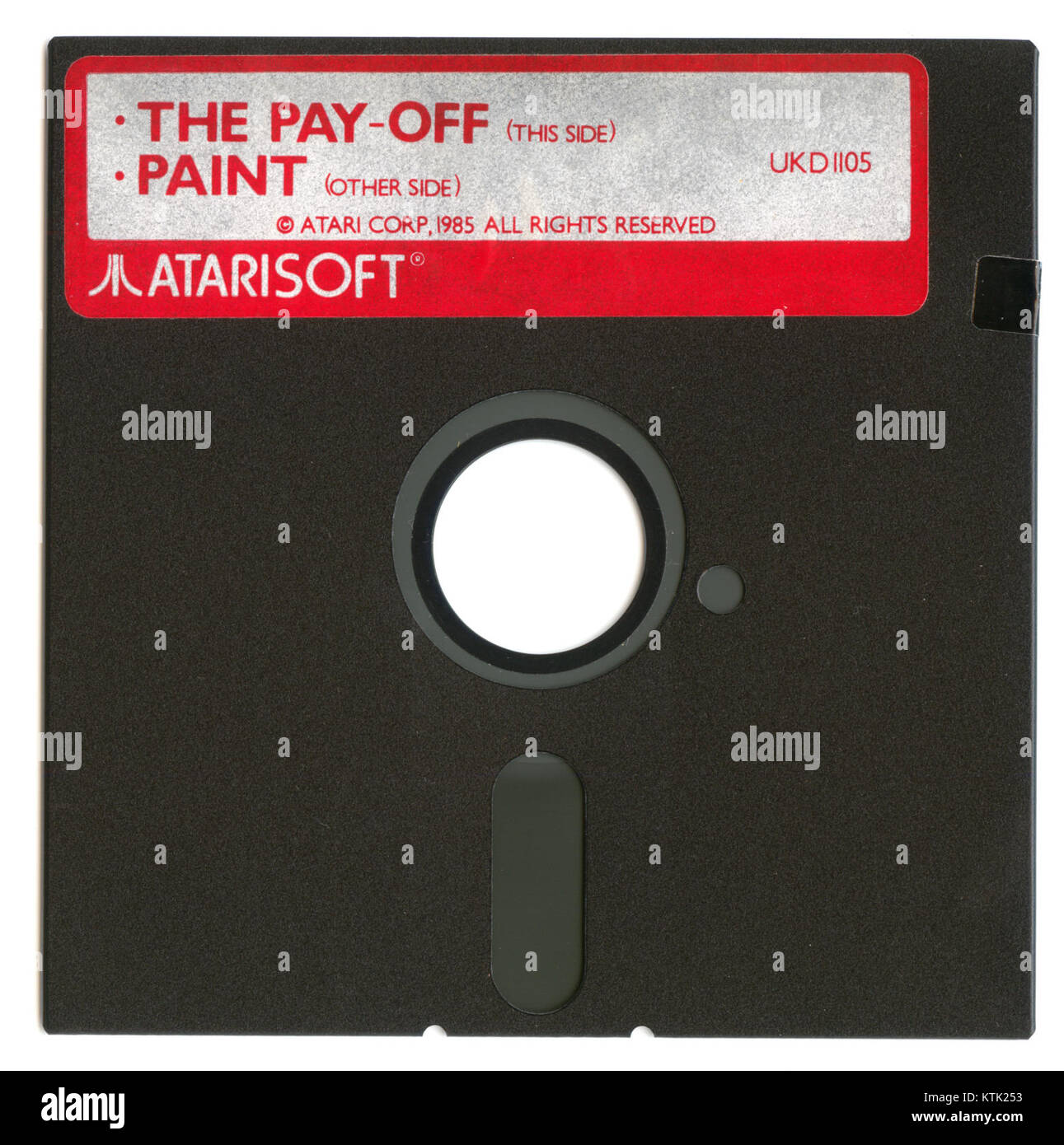 Atarisoft Paint and The Pay Off Floppy Disk Stock Photo Alamy