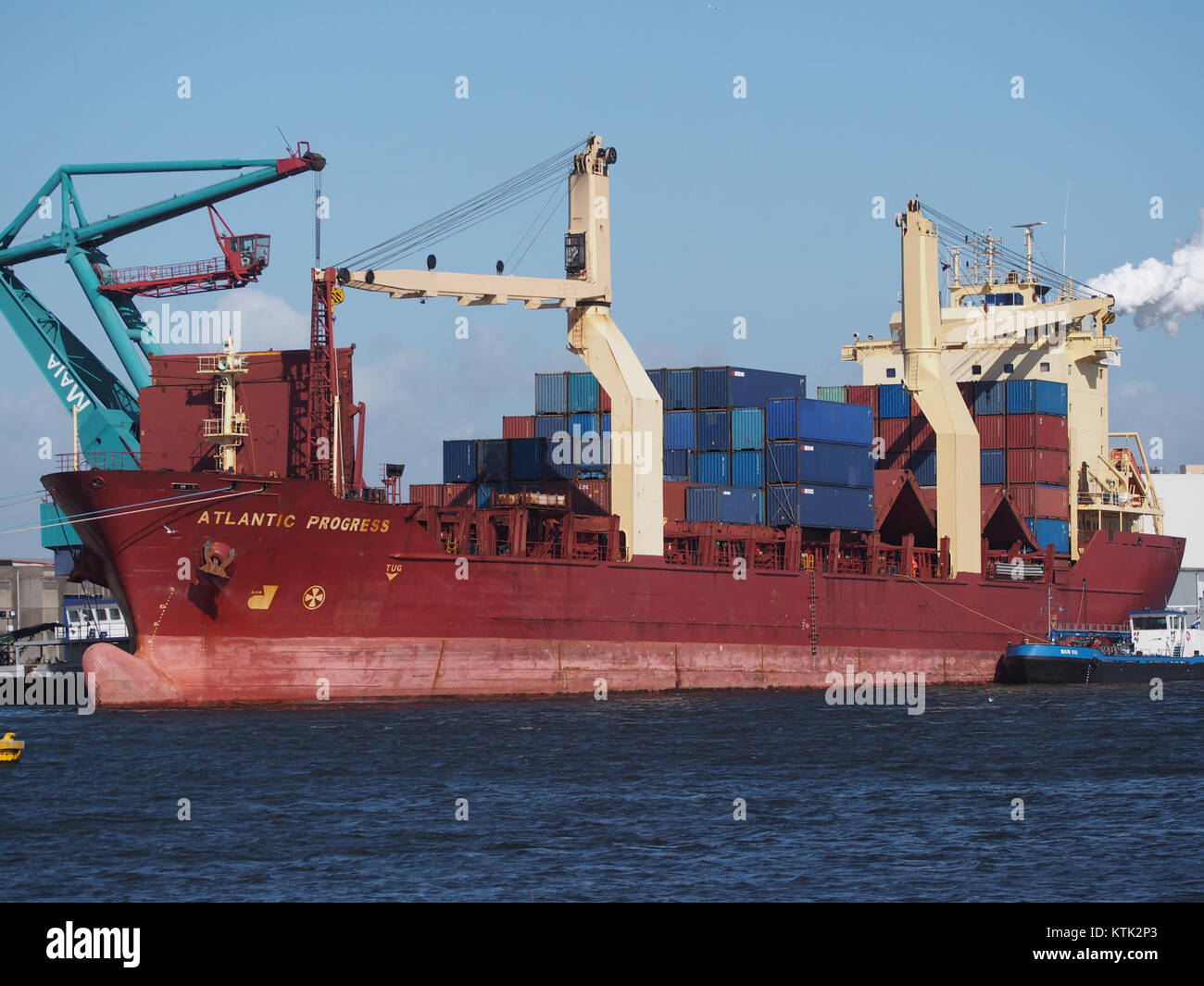 Atlantic Progress, IMO 9611577, Callsign P3QZ8, MMSI 212933000, Hornhaven, Port of Amsterdam, pic2 Stock Photo