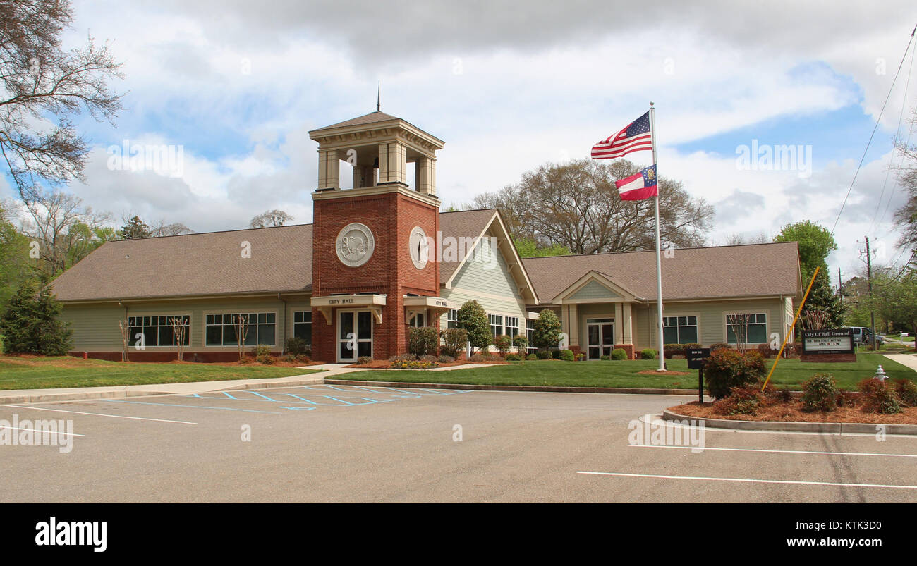 Ball Ground City Hall Stock Photo Alamy