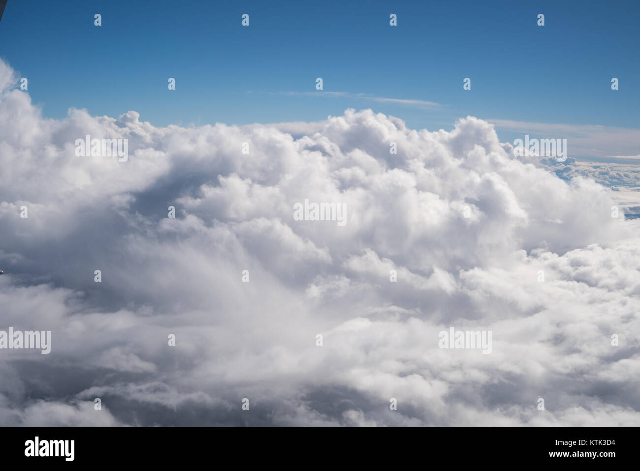 blue sky with the clouds from the plane view Stock Photo - Alamy