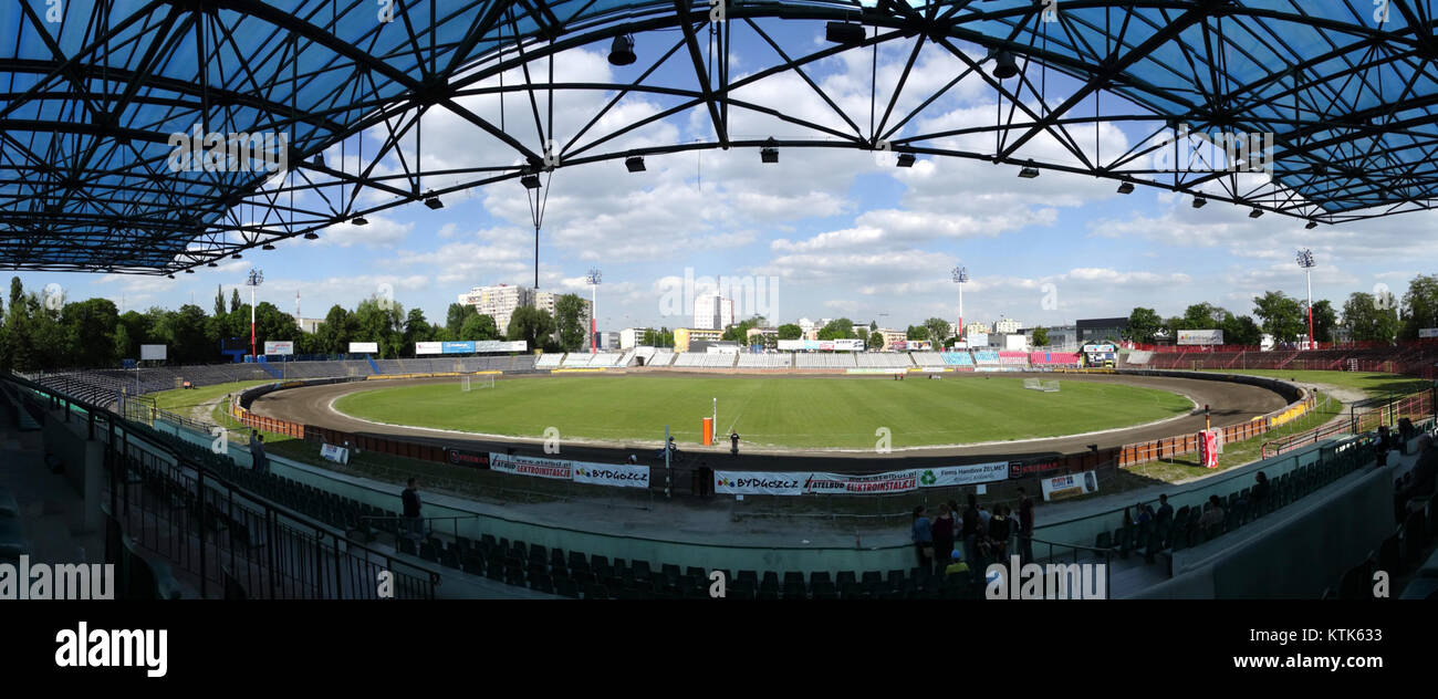 Bdg Polonia Zuzel is a building associated with a significant event or venue in 2015, possibly in Poland, related to cultural or sports activities. Stock Photo
