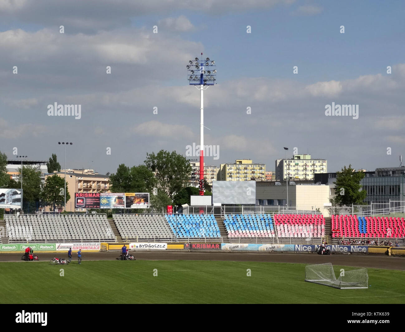 Bdg Polonia zuzel 13 5 2015 refers to a specific building or event in Poland. The title indicates a notable reference to a location or structure in Poland during 2015. Stock Photo