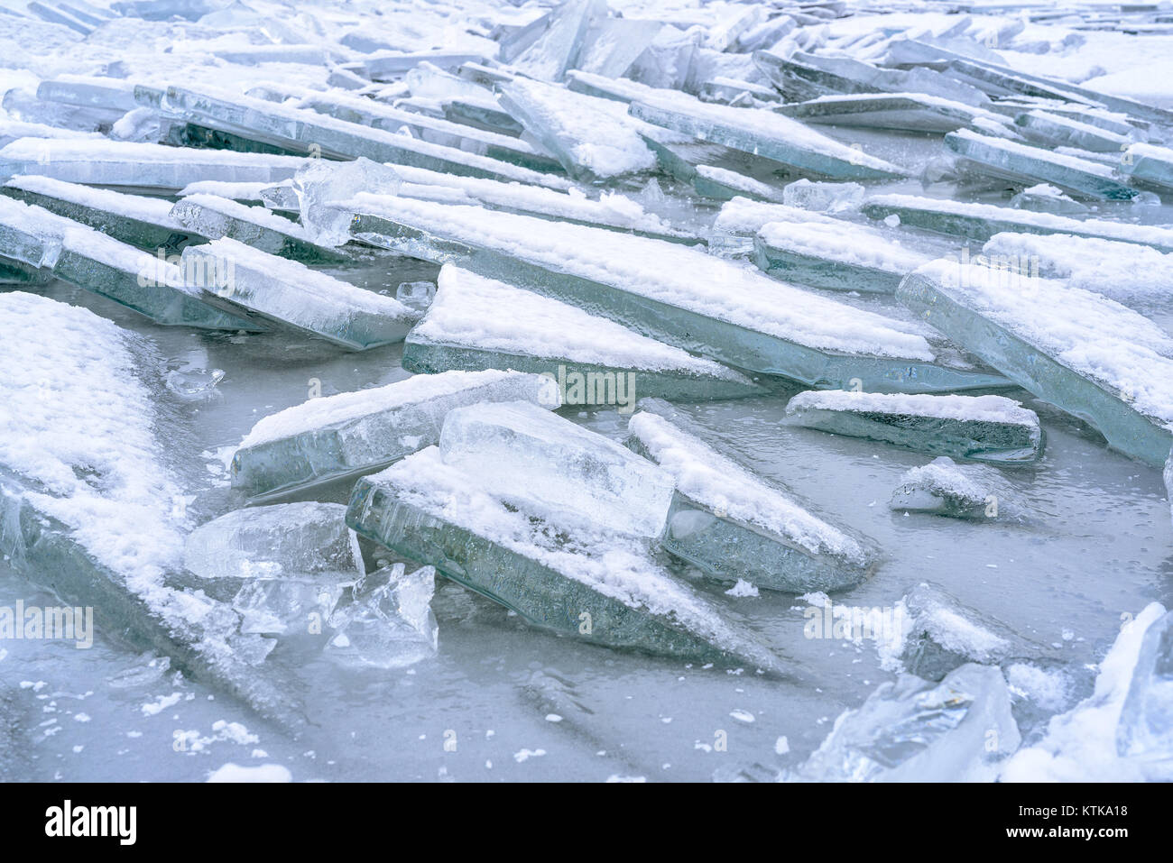 Floating cracked ice sheets Stock Photo Alamy