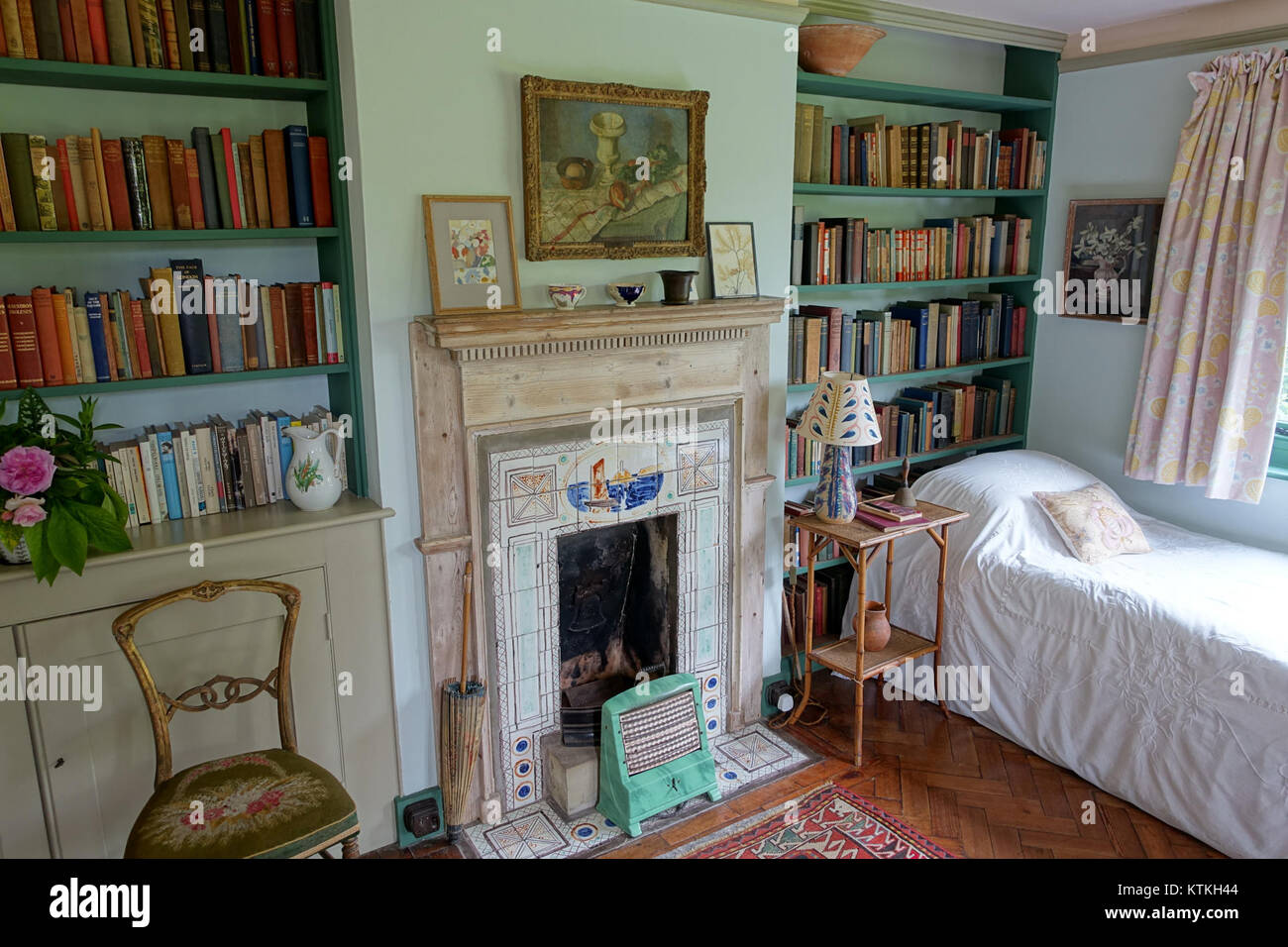 Bedroom Monk's House Rodmell, East Sussex, England DSC05247 Stock Photo