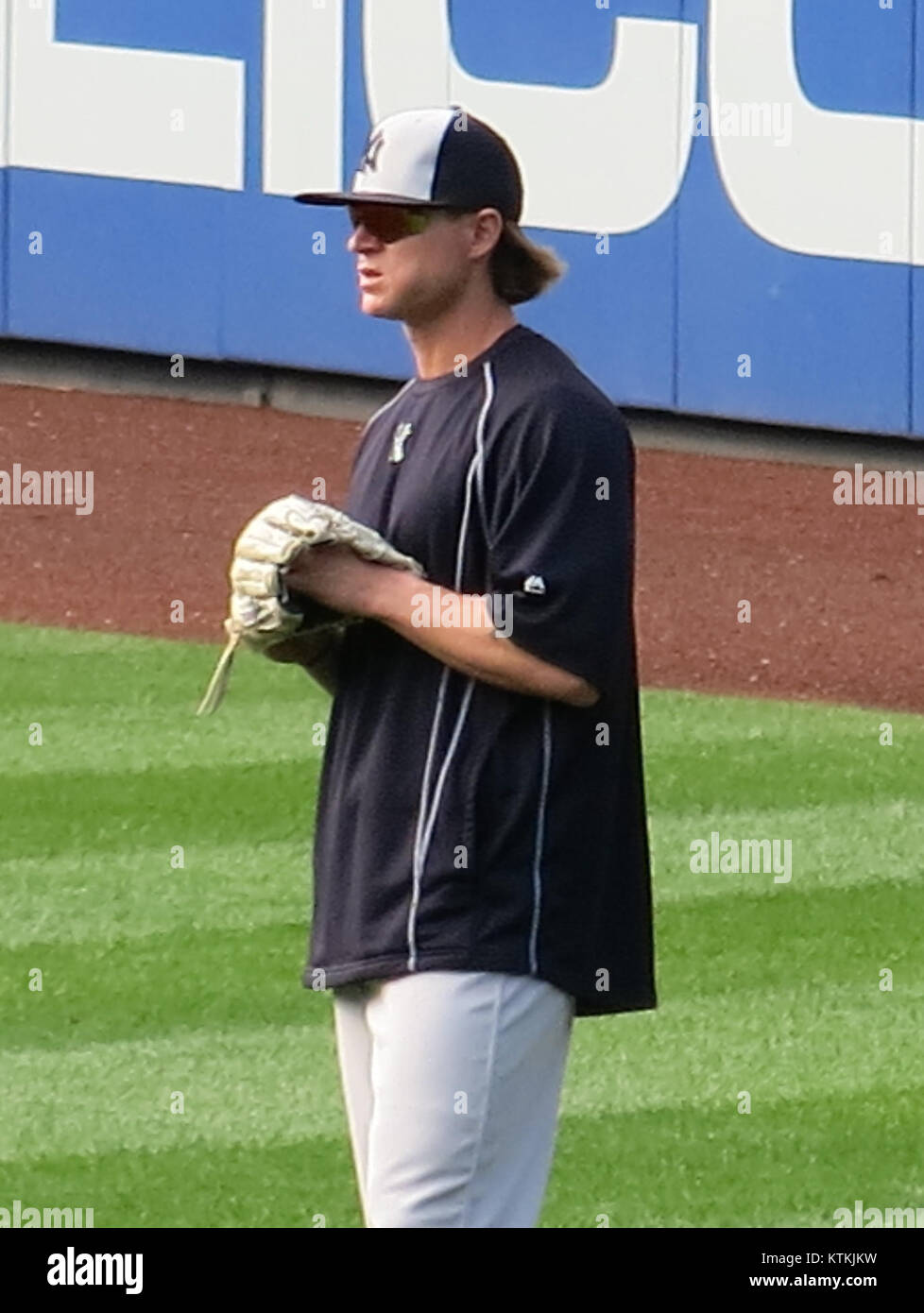 Ben Gamel on August 2, 2016 (cropped) Stock Photo