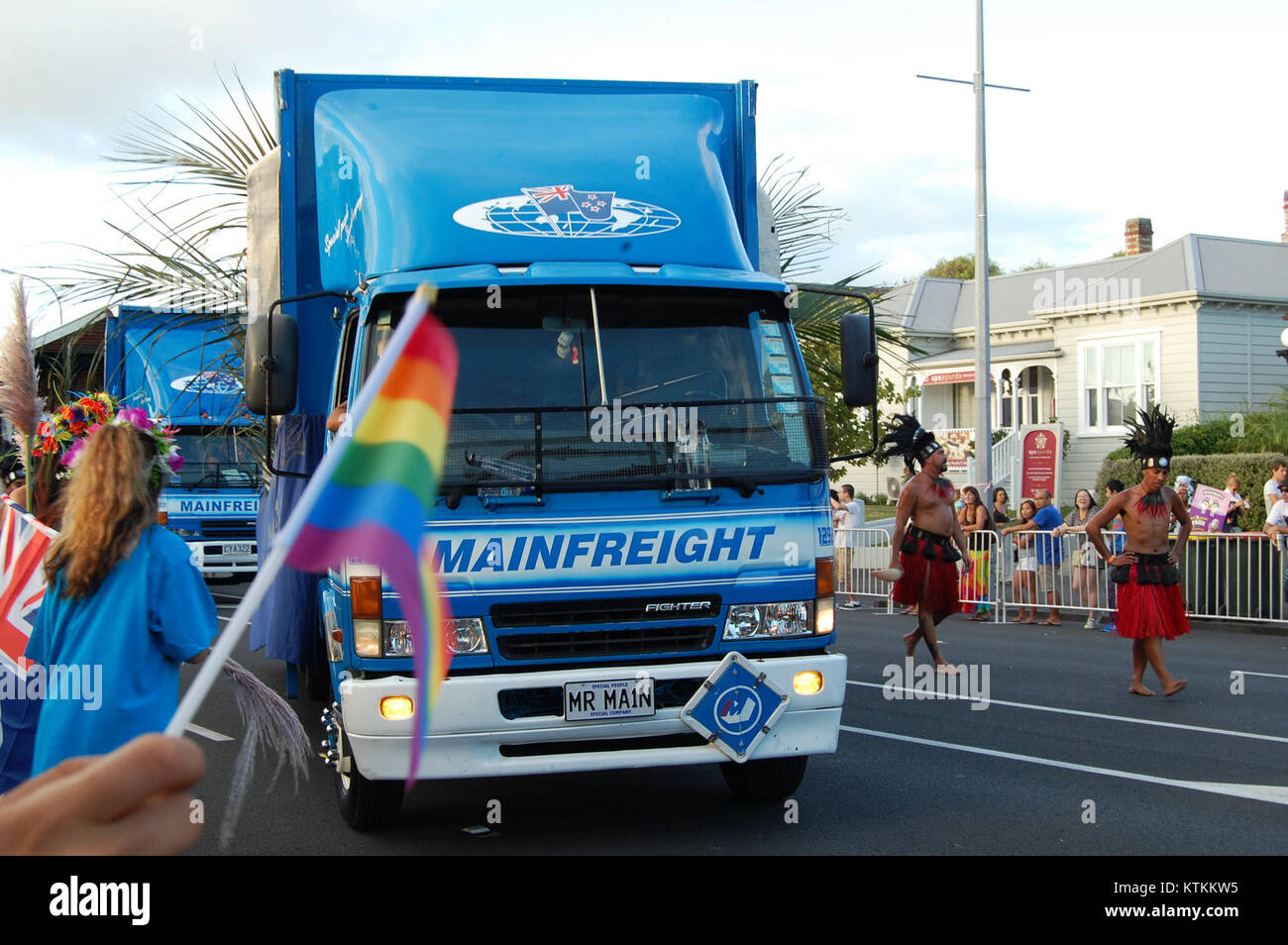 The Auckland Pride Parade of 2016 celebrated diversity, equality, and LGBTQ+ rights, featuring vibrant performances and a significant cultural event in New Zealand. Stock Photo